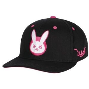 NEW Overwatch D.VA Bunny Cap I Play to Win, Blizzard Jinx Unisex Black & Pink